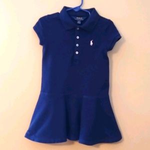 Girl's Blue Polo Dress